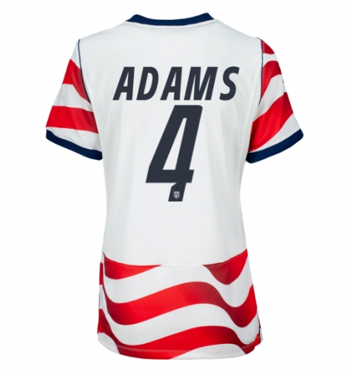 Strój piłkarski Stany Zjednoczone Tyler Adams #4 Koszulka Podstawowej damskie MŚ 2026 Krótki Rękaw Strój piłkarski Stany Zjednoczone Tyler Adams #4 Koszulka Podstawowej damskie MŚ 2026 Krótki Rękaw