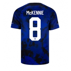 Strój piłkarski Stany Zjednoczone Weston McKennie #8 Koszulka Wyjazdowej MŚ 2022 Krótki Rękaw
