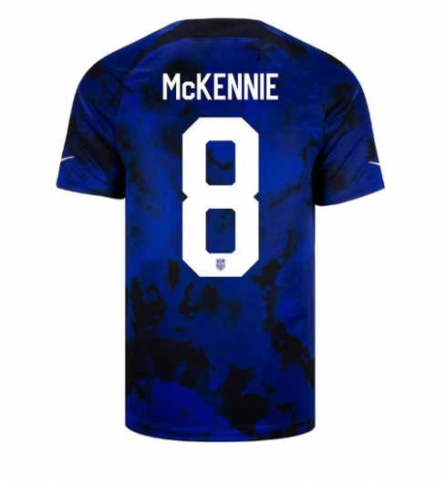Strój piłkarski Stany Zjednoczone Weston McKennie #8 Koszulka Wyjazdowej MŚ 2022 Krótki Rękaw