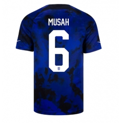 Strój piłkarski Stany Zjednoczone Yunus Musah #6 Koszulka Wyjazdowej MŚ 2022 Krótki Rękaw