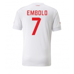 Strój piłkarski Szwajcaria Breel Embolo #7 Koszulka Wyjazdowej MŚ 2022 Krótki Rękaw
