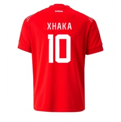 Strój piłkarski Szwajcaria Granit Xhaka #10 Koszulka Podstawowej MŚ 2022 Krótki Rękaw