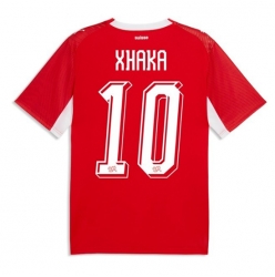 Strój piłkarski Szwajcaria Granit Xhaka #10 Koszulka Podstawowej MŚ 2026 Krótki Rękaw