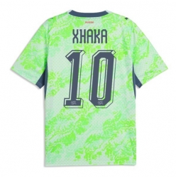 Strój piłkarski Szwajcaria Granit Xhaka #10 Koszulka Wyjazdowej MŚ 2026 Krótki Rękaw