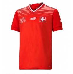 Strój piłkarski Szwajcaria Koszulka Podstawowej MŚ 2022 Krótki Rękaw