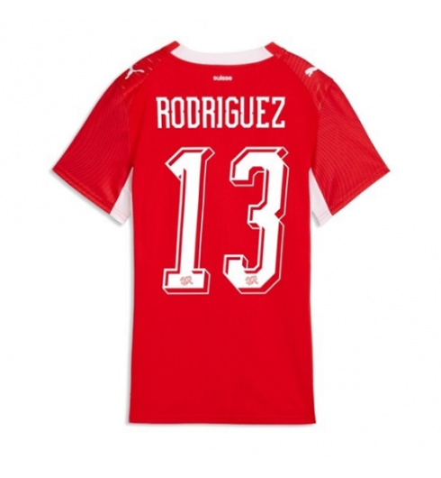 Strój piłkarski Szwajcaria Ricardo Rodriguez #13 Koszulka Podstawowej damskie MŚ 2026 Krótki Rękaw Strój piłkarski Szwajcaria Ricardo Rodriguez #13 Koszulka Podstawowej damskie MŚ 2026 Krótki Rękaw