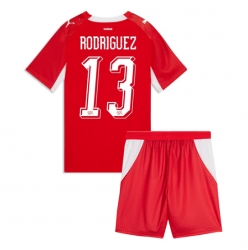 Strój piłkarski Szwajcaria Ricardo Rodriguez #13 Koszulka Podstawowej dziecięce MŚ 2026 Krótki Rękaw (+ Krótkie spodenki)