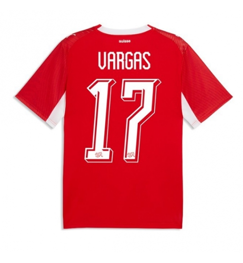 Strój piłkarski Szwajcaria Ruben Vargas #17 Koszulka Podstawowej MŚ 2026 Krótki Rękaw Strój piłkarski Szwajcaria Ruben Vargas #17 Koszulka Podstawowej MŚ 2026 Krótki Rękaw