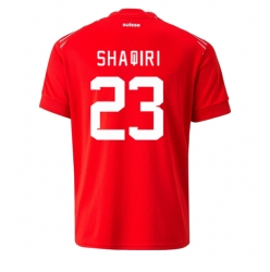Strój piłkarski Szwajcaria Xherdan Shaqiri #23 Koszulka Podstawowej MŚ 2022 Krótki Rękaw