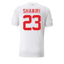 Strój piłkarski Szwajcaria Xherdan Shaqiri #23 Koszulka Wyjazdowej MŚ 2022 Krótki Rękaw