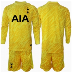 Strój piłkarski Tottenham Hotspur Bramkarskie Koszulka Podstawowej dziecięce 2024-25 Długi Rękaw (+ Krótkie spodenki)