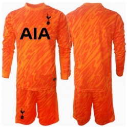 Strój piłkarski Tottenham Hotspur Bramkarskie Koszulka Wyjazdowej dziecięce 2024-25 Długi Rękaw (+ Krótkie spodenki)