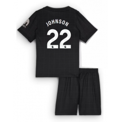 Strój piłkarski Tottenham Hotspur Brennan Johnson #22 Koszulka Wyjazdowej dziecięce 2025-26 Krótki Rękaw (+ Krótkie spodenki)