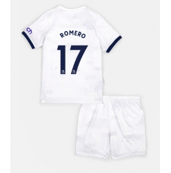 Strój piłkarski Tottenham Hotspur Cristian Romero #17 Koszulka Podstawowej dziecięce 2023-24 Krótki Rękaw (+ Krótkie spodenki)
