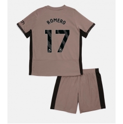 Strój piłkarski Tottenham Hotspur Cristian Romero #17 Koszulka Trzeciej dziecięce 2023-24 Krótki Rękaw (+ Krótkie spodenki)