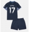 Strój piłkarski Tottenham Hotspur Cristian Romero #17 Koszulka Wyjazdowej dziecięce 2023-24 Krótki Rękaw (+ Krótkie spodenki)