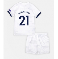 Strój piłkarski Tottenham Hotspur Dejan Kulusevski #21 Koszulka Podstawowej dziecięce 2023-24 Krótki Rękaw (+ Krótkie spodenki)