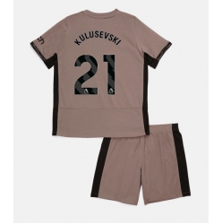 Strój piłkarski Tottenham Hotspur Dejan Kulusevski #21 Koszulka Trzeciej dziecięce 2023-24 Krótki Rękaw (+ Krótkie spodenki)