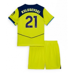Strój piłkarski Tottenham Hotspur Dejan Kulusevski #21 Koszulka Trzeciej dziecięce 2025-26 Krótki Rękaw (+ Krótkie spodenki)