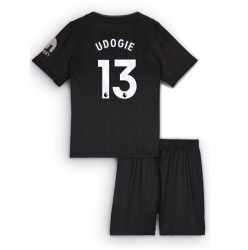 Strój piłkarski Tottenham Hotspur Destiny Udogie #13 Koszulka Wyjazdowej dziecięce 2025-26 Krótki Rękaw (+ Krótkie spodenki)