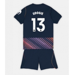 Strój piłkarski Tottenham Hotspur Destiny Udogie #13 Koszulka Wyjazdowej dziecięce 2026-27 Krótki Rękaw (+ Krótkie spodenki)