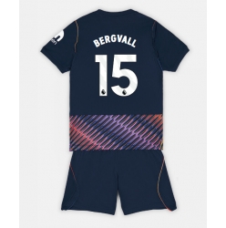 Strój piłkarski Tottenham Hotspur Lucas Bergvall #15 Koszulka Wyjazdowej dziecięce 2026-27 Krótki Rękaw (+ Krótkie spodenki)