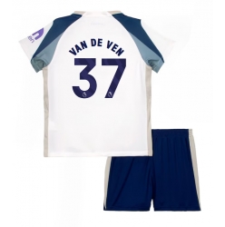Strój piłkarski Tottenham Hotspur Micky van de Ven #37 Koszulka Podstawowej dziecięce 2025-26 Krótki Rękaw (+ Krótkie spodenki)