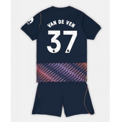 Strój piłkarski Tottenham Hotspur Micky van de Ven #37 Koszulka Wyjazdowej dziecięce 2026-27 Krótki Rękaw (+ Krótkie spodenki)