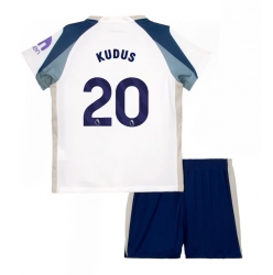 Strój piłkarski Tottenham Hotspur Mohammed Kudus #20 Koszulka Podstawowej dziecięce 2025-26 Krótki Rękaw (+ Krótkie spodenki)