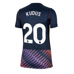 Strój piłkarski Tottenham Hotspur Mohammed Kudus #20 Koszulka Wyjazdowej damskie 2026-27 Krótki Rękaw
