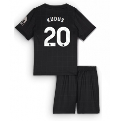 Strój piłkarski Tottenham Hotspur Mohammed Kudus #20 Koszulka Wyjazdowej dziecięce 2025-26 Krótki Rękaw (+ Krótkie spodenki)