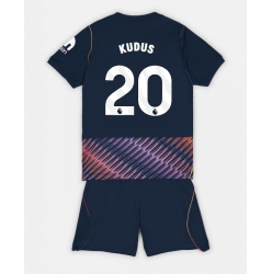 Strój piłkarski Tottenham Hotspur Mohammed Kudus #20 Koszulka Wyjazdowej dziecięce 2026-27 Krótki Rękaw (+ Krótkie spodenki)