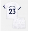 Strój piłkarski Tottenham Hotspur Pedro Porro #23 Koszulka Podstawowej dziecięce 2023-24 Krótki Rękaw (+ Krótkie spodenki)