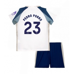 Strój piłkarski Tottenham Hotspur Pedro Porro #23 Koszulka Podstawowej dziecięce 2025-26 Krótki Rękaw (+ Krótkie spodenki)