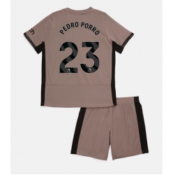 Strój piłkarski Tottenham Hotspur Pedro Porro #23 Koszulka Trzeciej dziecięce 2023-24 Krótki Rękaw (+ Krótkie spodenki)