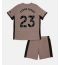 Strój piłkarski Tottenham Hotspur Pedro Porro #23 Koszulka Trzeciej dziecięce 2023-24 Krótki Rękaw (+ Krótkie spodenki)
