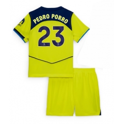 Strój piłkarski Tottenham Hotspur Pedro Porro #23 Koszulka Trzeciej dziecięce 2025-26 Krótki Rękaw (+ Krótkie spodenki)