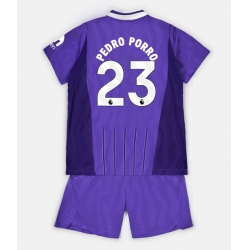 Strój piłkarski Tottenham Hotspur Pedro Porro #23 Koszulka Trzeciej dziecięce 2026-27 Krótki Rękaw (+ Krótkie spodenki)