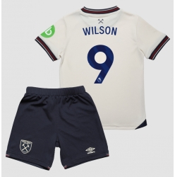 Strój piłkarski West Ham United Callum Wilson #9 Koszulka Wyjazdowej dziecięce 2025-26 Krótki Rękaw (+ Krótkie spodenki)