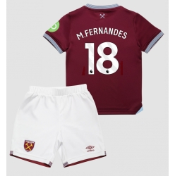 Strój piłkarski West Ham United Mateus Fernandes #18 Koszulka Podstawowej dziecięce 2025-26 Krótki Rękaw (+ Krótkie spodenki)
