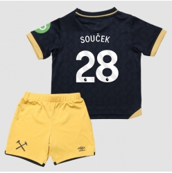 Strój piłkarski West Ham United Tomas Soucek #28 Koszulka Trzeciej dziecięce 2025-26 Krótki Rękaw (+ Krótkie spodenki)