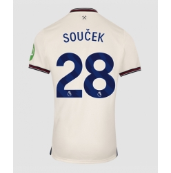 Strój piłkarski West Ham United Tomas Soucek #28 Koszulka Wyjazdowej 2025-26 Krótki Rękaw