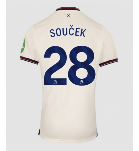 Strój piłkarski West Ham United Tomas Soucek #28 Koszulka Wyjazdowej 2025-26 Krótki Rękaw Strój piłkarski West Ham United Tomas Soucek #28 Koszulka Wyjazdowej 2025-26 Krótki Rękaw