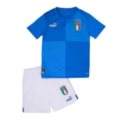 Strój piłkarski Włochy Koszulka Podstawowej dziecięce 2022 Krótki Rękaw (+ Krótkie spodenki)